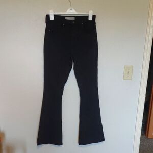 Topshop Jamie Flare Jeans In Black